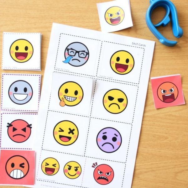 Karty do sortowania według emocji/koloru