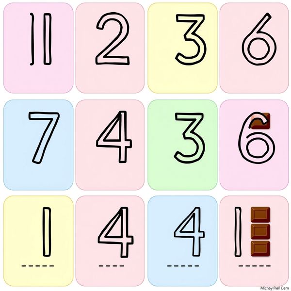 Karty z numerami 1–10 (do wydruku)