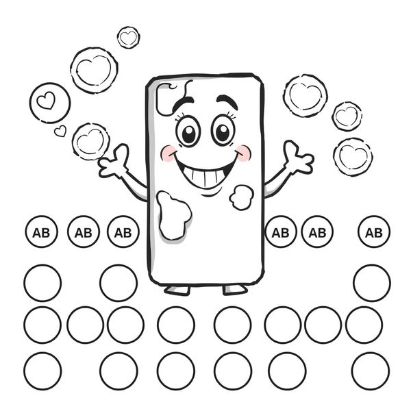 Kolorowanka: Czekoladowe postacie i tokeny