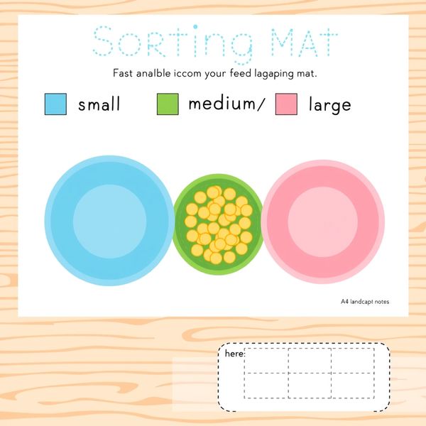 Mata do sortowania — miseczki mała/średnia/duża