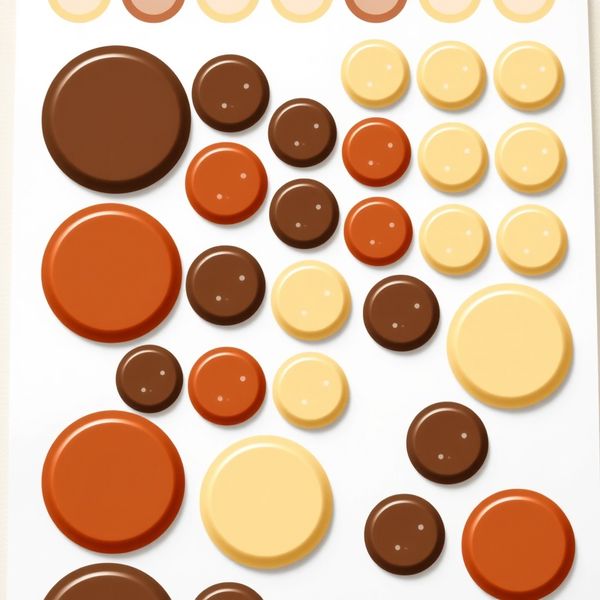 Szablon tokenów 'czekoladowych' (ciemne i jasne) - Szablony - Dzień Czekolady (kwiecień)