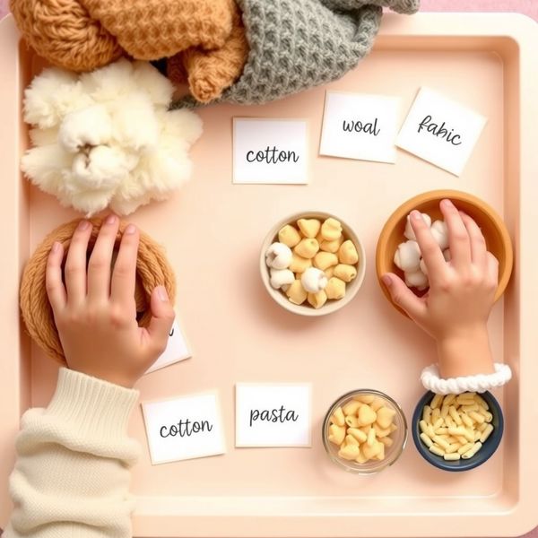 Grafika: Stacja dotyku — materiały sensoryczne