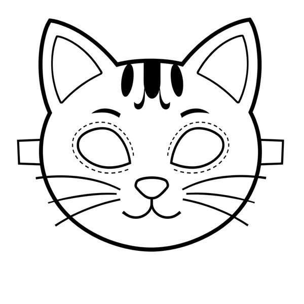 Szablon: Maska kota — szablon do wydruku