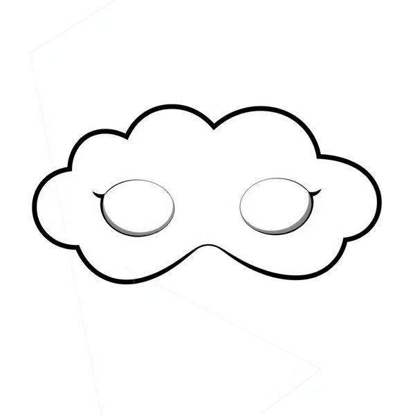 Maska Chmury — kontur do wydruku