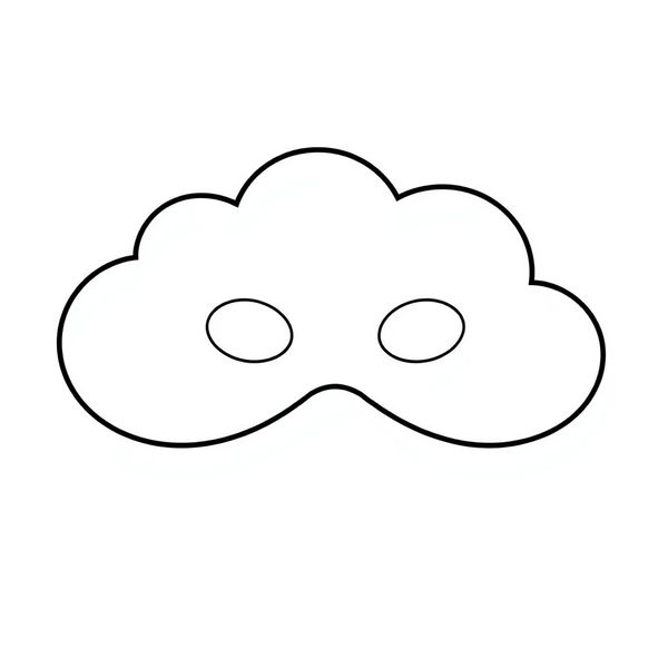 Maska Chmury — kontur do wydruku