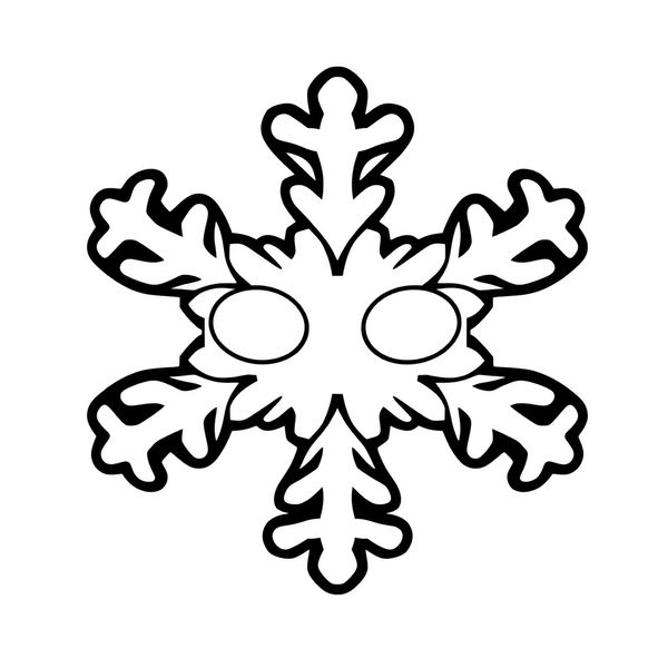 Maska Śnieżynki — kontur do wydruku