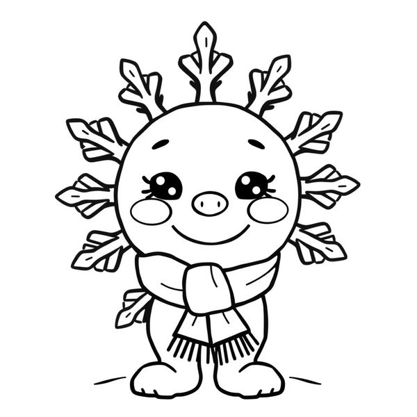 Śnieżynka do kolorowania — strona kolorowanka