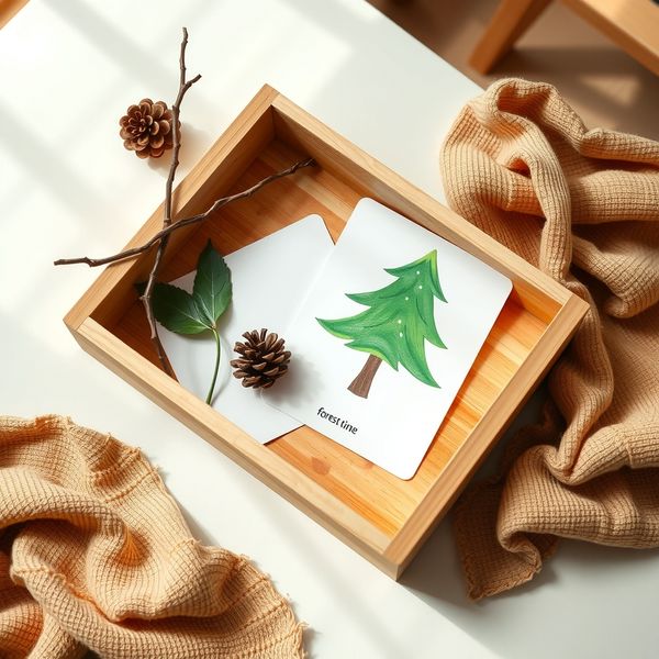 Ilustracja 'skrzynka lasu' — rekwizyty do powitania