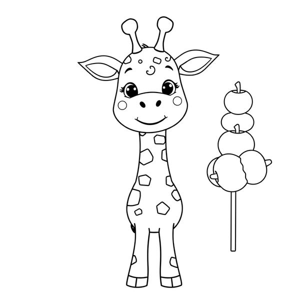 Kolorowanka — Żyrafa i przekąski