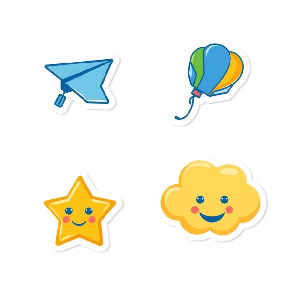 Ikony nagród i pochwał — Małe elementy do kartki podsumowującej