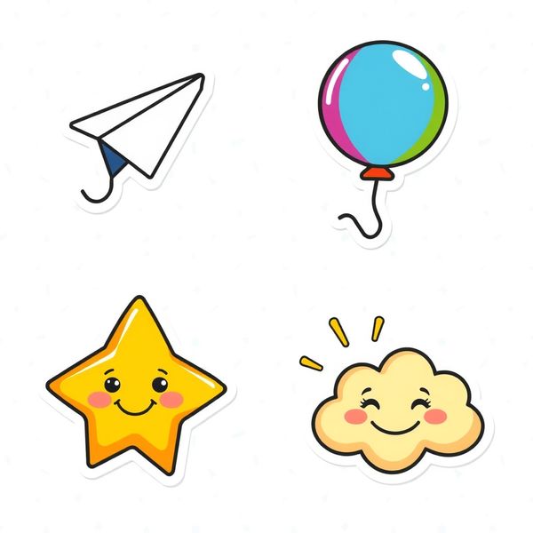 Ikony nagród i pochwał — Małe elementy do kartki podsumowującej