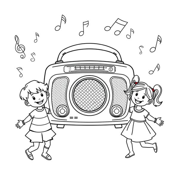 Kolorowanka — Radio i nutki