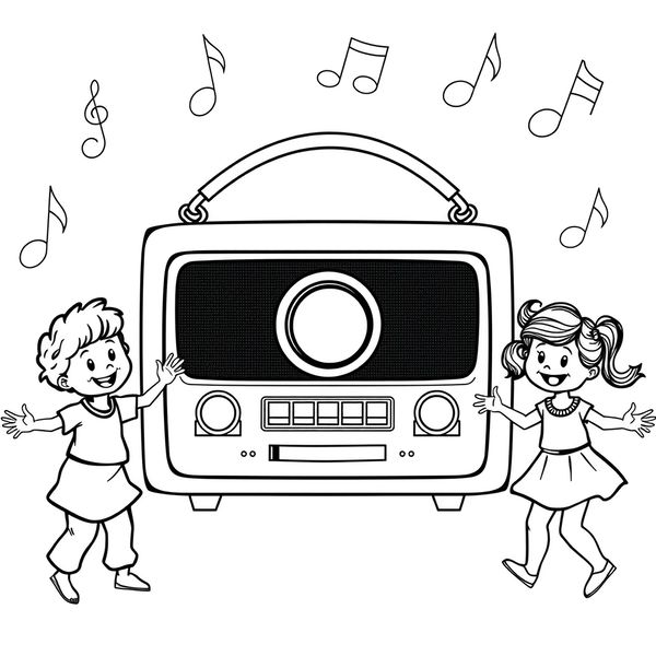 Kolorowanka — Radio i nutki