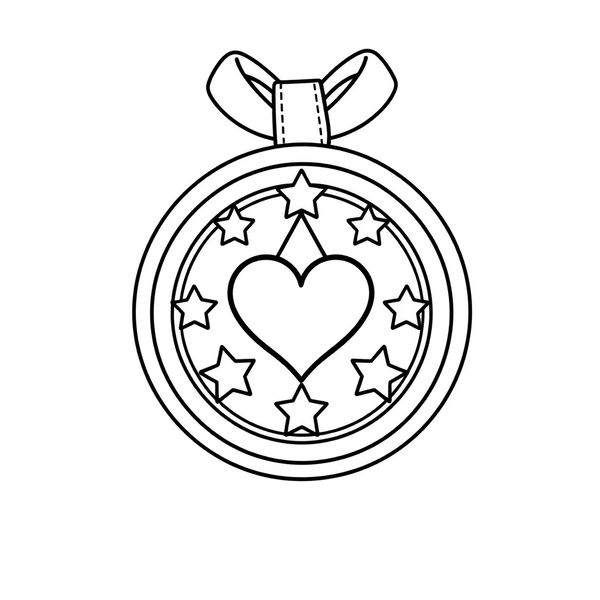 Kolorowanka: medal do ozdabiania