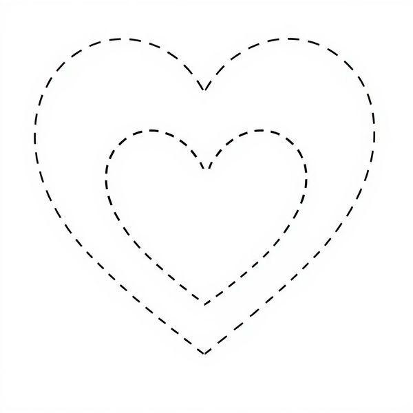 Szablon serduszka — wycinanka