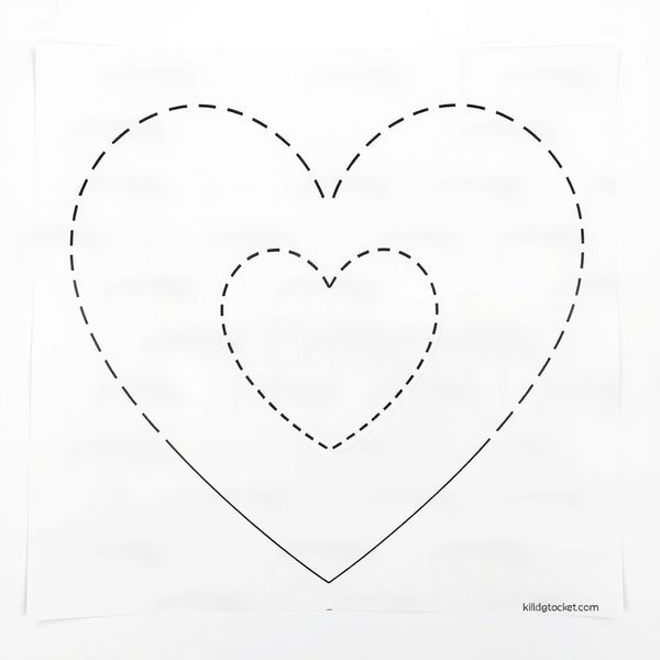 Szablon serduszka — wycinanka