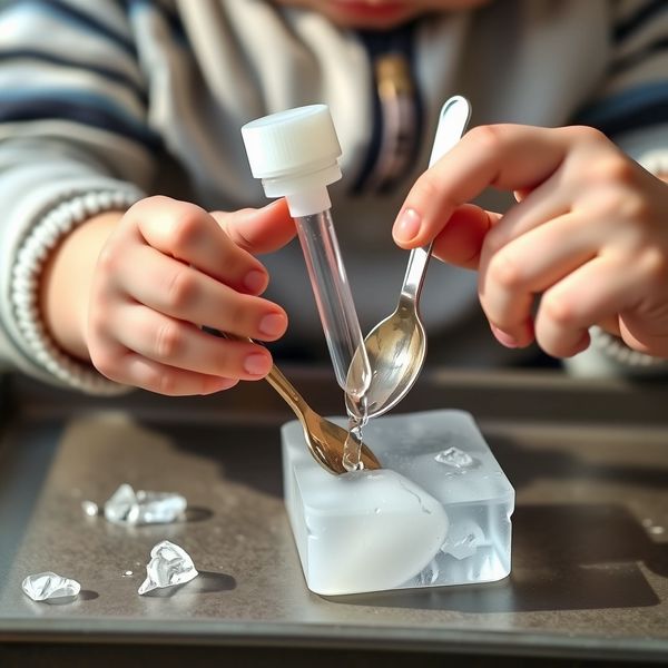 Ręce dzieci i opiekuna przy eksperymencie