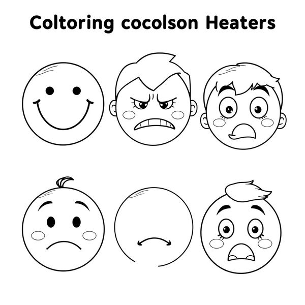 Kolorowanka: Emotikony do kolorowania