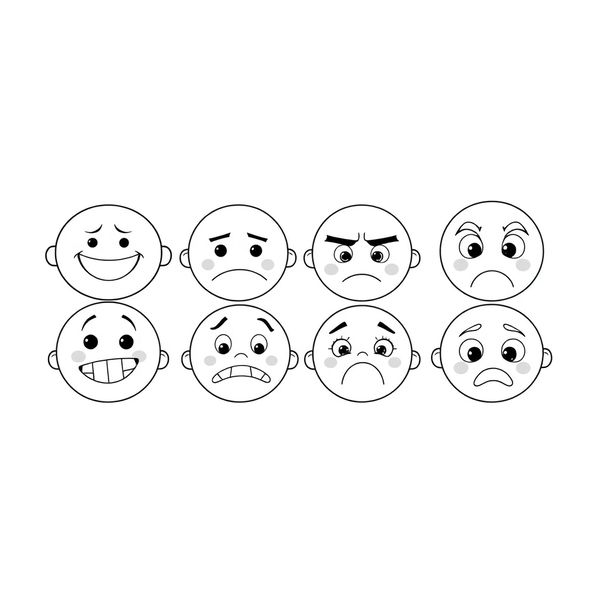 Kolorowanka: Emotikony do kolorowania