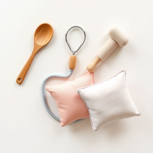 Ilustracje rekwizytów dotykowych (flat lay)