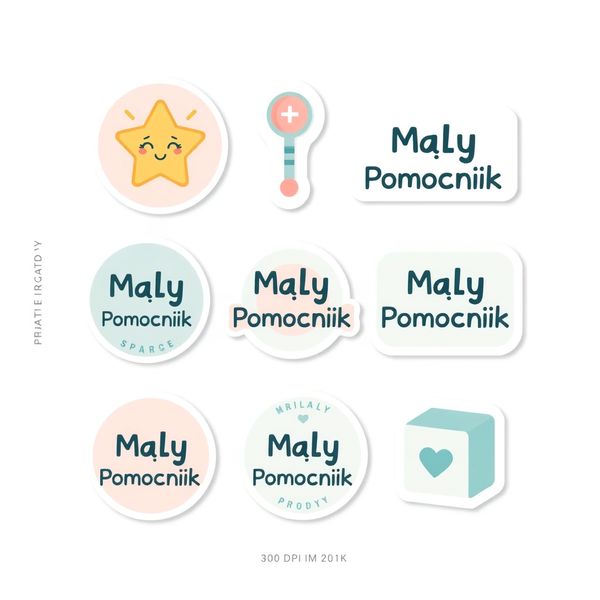 Naklejki: 'Mały Pomocnik' (arkusz)