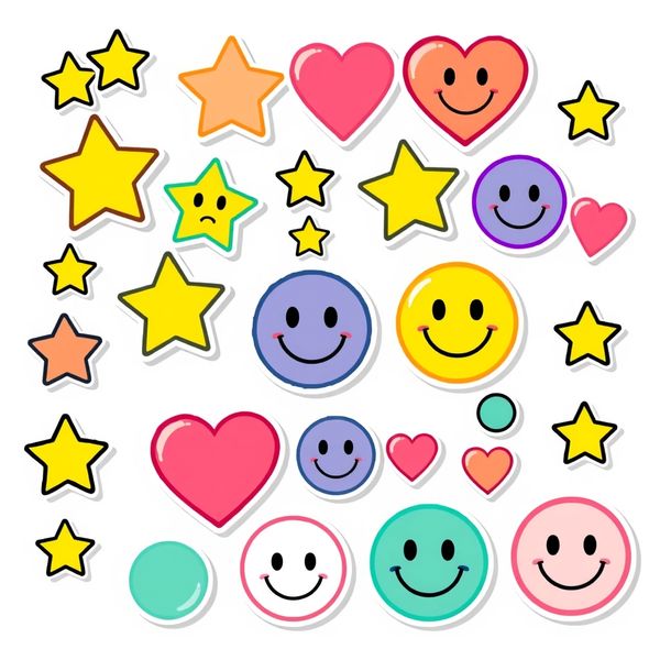 Arkusz naklejek do ozdabiania odznak