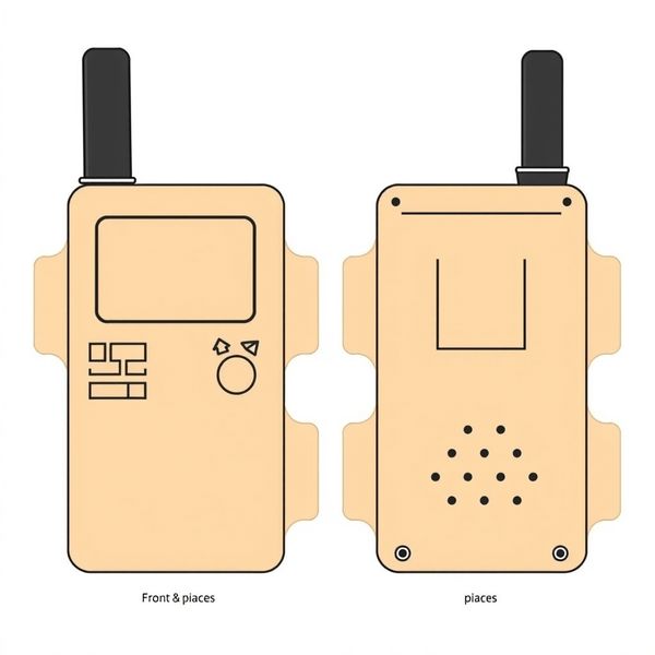 Szablon kartonowego "walkie-talkie"