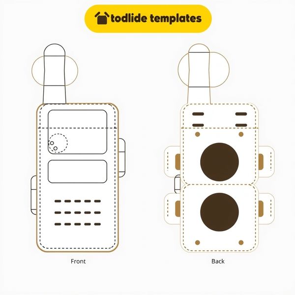 Szablon kartonowego "walkie-talkie"