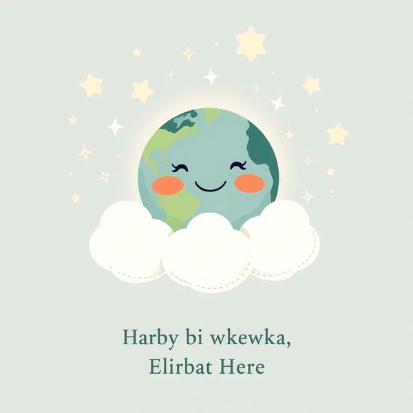 Kartka z kołysanką — ilustracja Ziemi