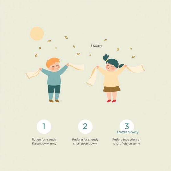 Plakat instruktażowy: Ruch z chustami