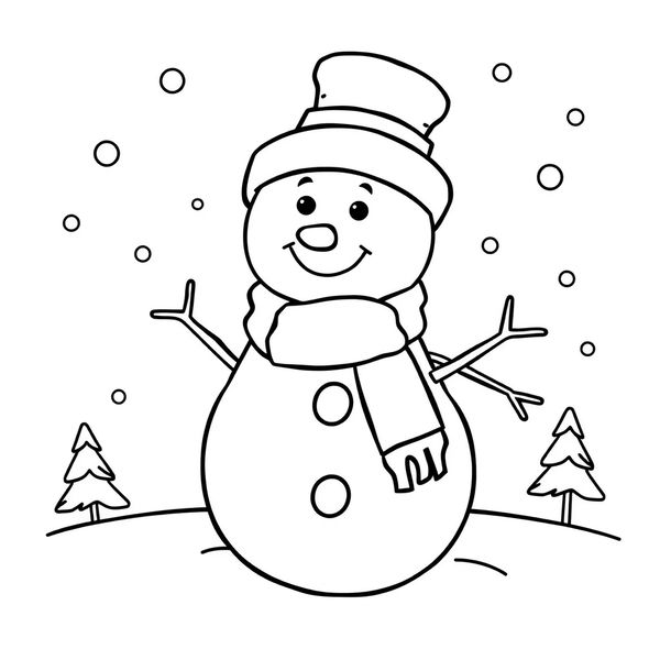 Kolorowanka: Bałwanek