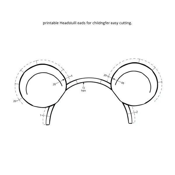 Szablon opaski z uszami (do wydruku)