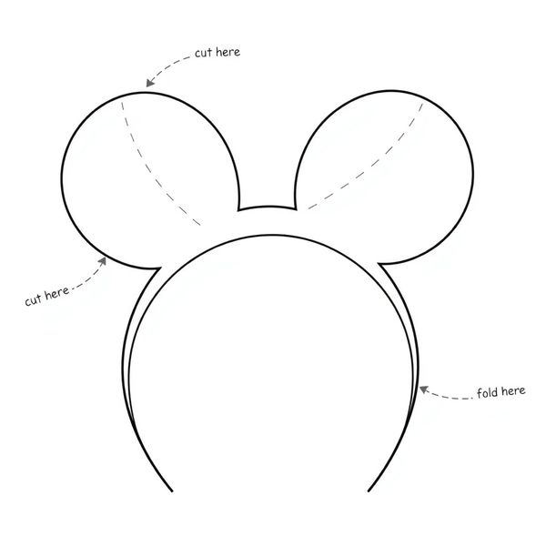 Szablon opaski z uszami (do wydruku)