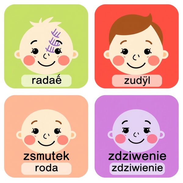 Karty emocji — buźki (zestaw do druku)