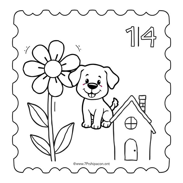 Strona do kolorowania - propozycje znaczków