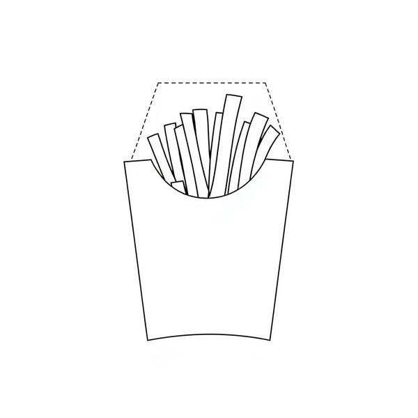 Szablon pudełka na frytki (do wydruku)