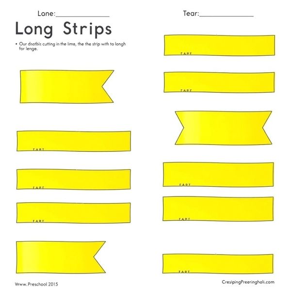Szablon pasków 'frytek' do wycinania i rwania