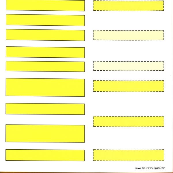 Szablon pasków 'frytek' do wycinania i rwania