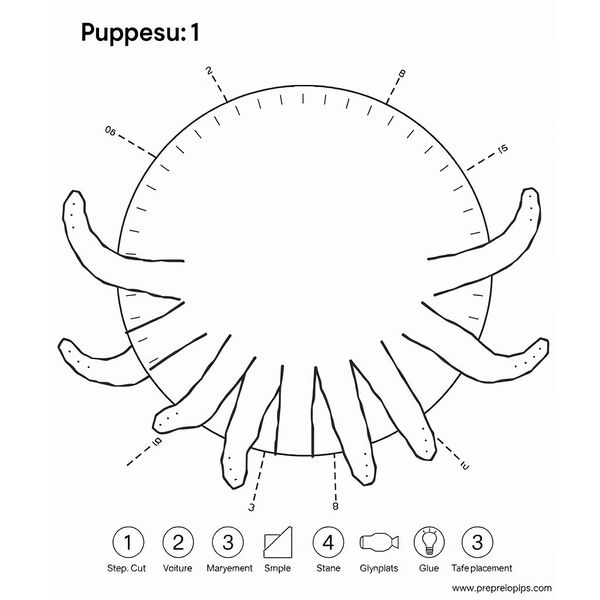 Szablon ośmiornicy na talerzyk (wycinanka)