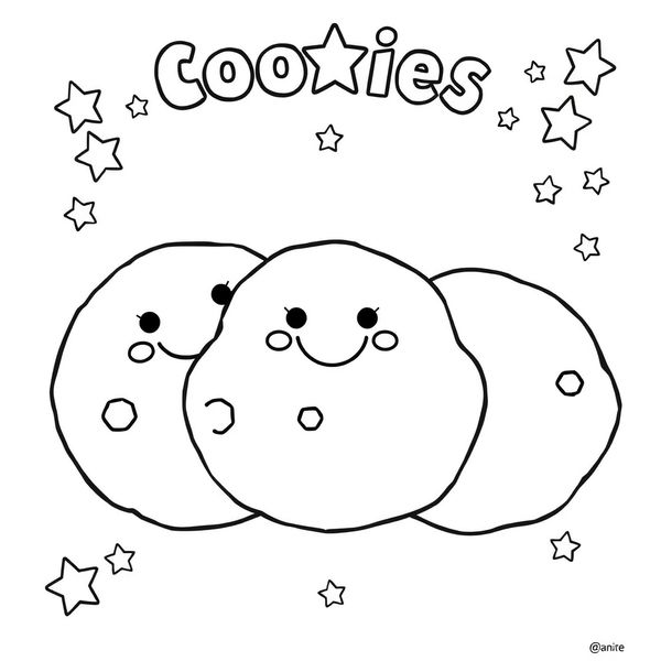 Kolorowanka - ciasteczka dla maluszków