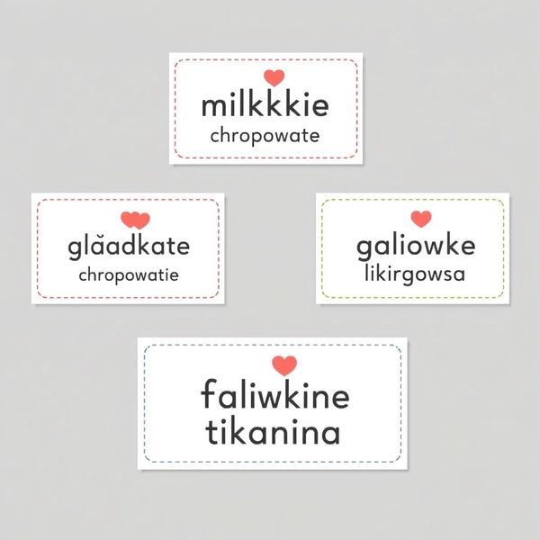 Etykiety koszyków — Faktury serduszek