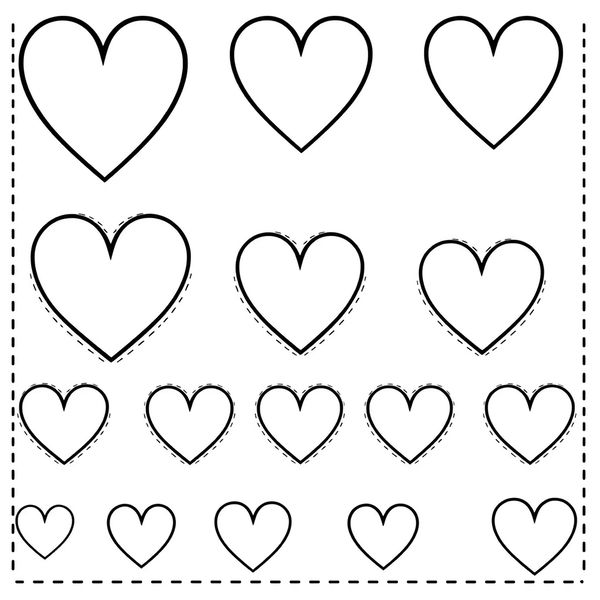Szablony serduszek do wycięcia