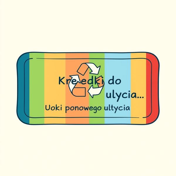 Naklejka/etykieta na koszyk — 'Kredki do ponownego użycia'