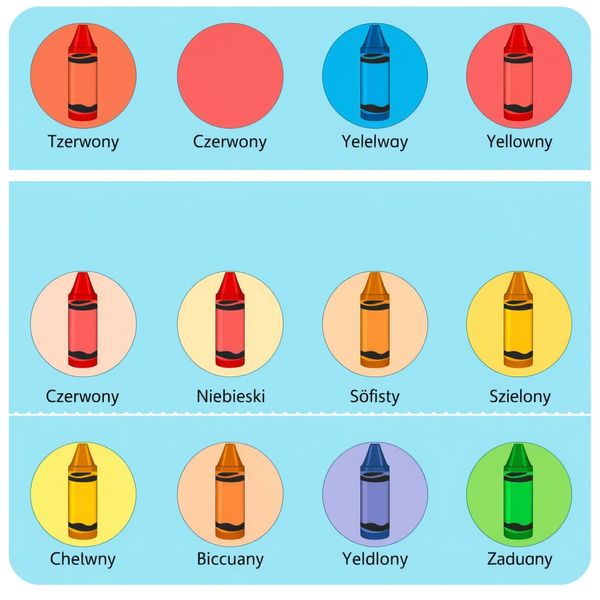 Szablony naklejek/miseczek do segregowania kolorów