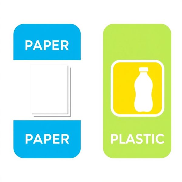 Etykiety na pudełka: Papier i Plastik (dwustronne A4)