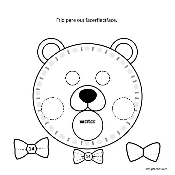 Szablon misia z talerzyka (do wydruku)