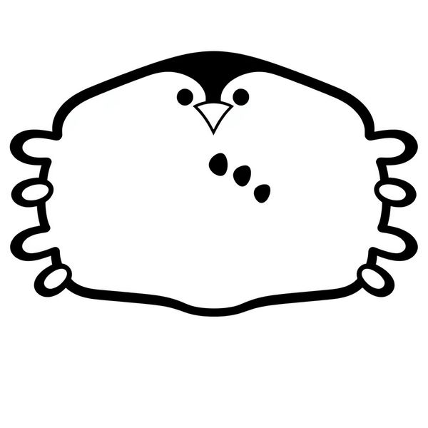 Szablon: odcisk łapki — pingwinek