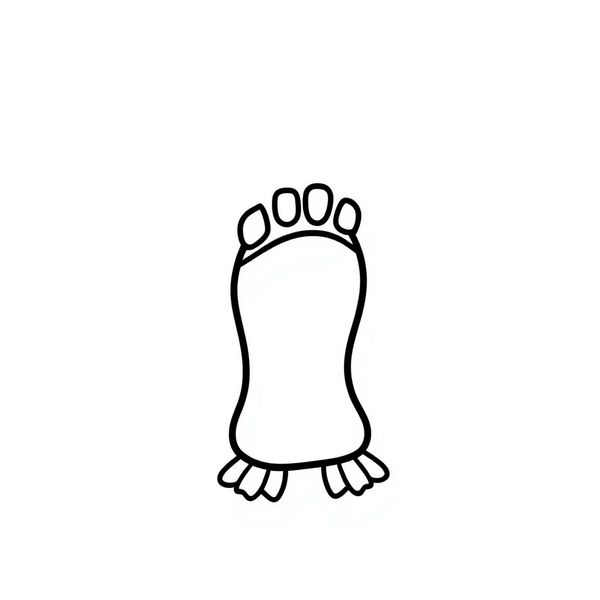 Szablon: odcisk łapki — pingwinek