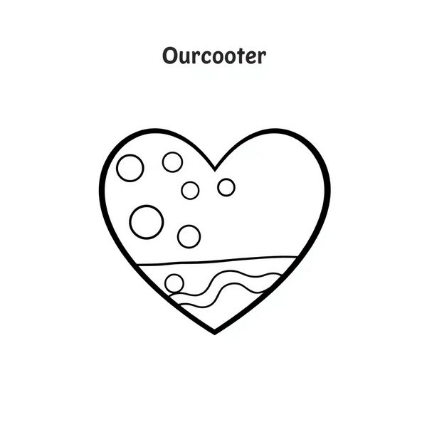 Kolorowanka — proste serduszko