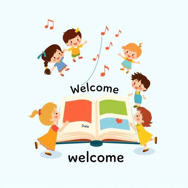 Plakat powitania z piosenką